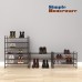 Racdde 3-Tier Stackable Shoes Rack Storage Organizer Shelf, Bronze 