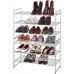 Racdde 3-Tier Stackable Shoe Shelves Storage Utility Rack, Silver 