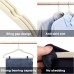 Racdde Velvet Skirt Hangers - Pack of 24 - Velvet Hangers with Clips Ultra Thin Non Slip Velvet Pants Hangers Space Saving Clothes Hanger (Beige) 