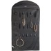 Racdde Jewelry Hanging Non-Woven Organizer Holder 32 Pockets 18 Hook and Loops - Black 