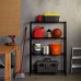 Racdde 4-Shelf Adjustable, Storage Shelving Unit, Steel Organizer Wire Rack, Black 