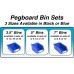 Racdde Pegboard Bins - 12 Pack Black - Hooks to Any Peg Board - Organize Hardware, Accessories, Attachments, Workbench, Garage Storage, Craft Room, Tool Shed, Hobby Supplies, Small Parts 