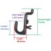 Racdde Peg Board Hook Kit Garage Tool Storage Pegboard 100 pieces J Hook Style-BLACK-Plastic 
