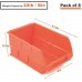 Racdde 8-Bin Storage Bins Garage Rack System 2-Tier Orange Tool Organizers Cube Baskets Wall Mount Organizations 