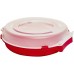 Racdde Holiday Wreath Plastic Storage Box with Clear Lid (up to 24-Inch Diameter), Red (3-Pack) 