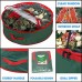 Racdde Xmas Wreath Storage Bag 24" | Garland Wreaths Container with Clear Window for Easy Holiday Storage | Durable 600D Oxford Material (Green) 