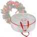 Racdde 83-DT5013 Deluxe White Holiday Christmas Storage Bag for 30" Wreaths (30" x 10"), Inch 