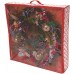 Racdde Festive Wreath Organizer and Storage Container Box. Fits Large Holiday Decorations Up To 34 Inches in Diameter plus Extra Space for Decorative Door Hook or Display Holder and Ornaments. 