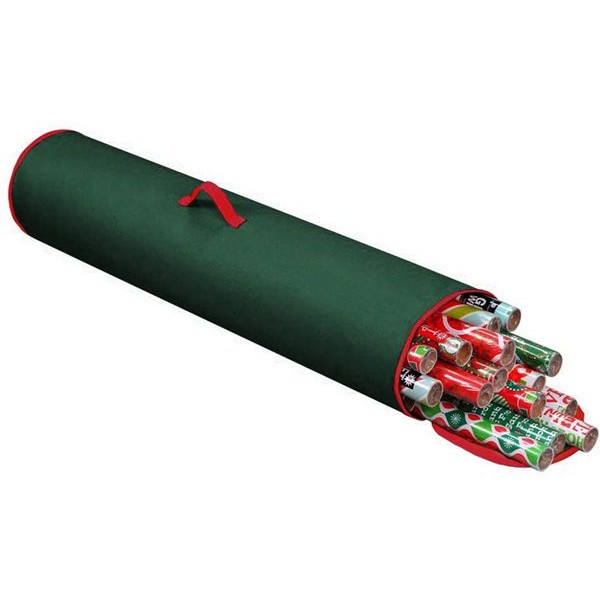 Racdde Gift Wrapping Storage Bag with Handle | Wrapping Paper Tube Bag for Storing Multiple Rolls of Gift Wrap, 40” Length Constructed of Durable 600D Oxford Material (Green) 