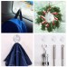 Racdde Suction Cup Hooks, Removable Clear Heavy Duty Vacuum Suction Hooks with Cleaning Cloth Window Kitchen Bathroom Wall Hooks Hanger for Towel Loofah Sponge Cloth Key Christmas Wreath - 2 Packs 