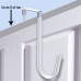 Racdde Over Door Hook White - Soft Rubber Surface Design to Prevent Article Scratches,Single Door Hook for Bathroom,Kitchen,Bedroom,Cubicle,Shower Room Hanging Towel,Clothes,Pants,Shoe Bag,Coat (4pack) 