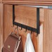 Over The Door Hook Hanger, Racdde SUS304 Stainless Steel Heavy-Duty Organizer Rack for Coat, Towel, Bag, Robe - 6 Hooks (Black) 