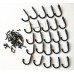 Racdde 25 Pieces Wall Mounted Coat Hook Robe Hooks Cloth Hanger Coat Hanger Coat Hooks Rustic Hooks and 54 Pieces Screws for Bath Kitchen Garage Single Coat Hanger (Black Color) 