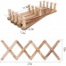 Racdde Wooden Expandable Coat Rack Wall Mounted Multi-Purpose Closet Hook for Door and Wall (X Shape, 14 Peg Hooks) 