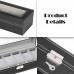 Racdde 6 Slot Leather Watch Box Display Case Organizer Glass Jewelry Storage Black 