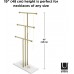 Racdde Hanging Organizer – 3 Tier Table Top Necklace Holder, Box Display with Jewelry Tray Base, Brass 