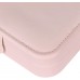 Racdde Jewelry Box for Women Doubel Layer Travel Jewelry Organizer for Necklace Earring Rings PU Leather Jewelry Holder Case, Primrose Pink 