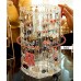 Racdde 360 Degree Rotating Earring Holder,Jewelry Hanger Organizer and Acrylic Earring Screen Display Stand for Earrings Bracelets Necklaces 