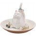 Racdde Cat Ring Holder Jewelry Tray-Ceramic Trinket Dish for Women Girls 
