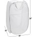 Racdde Mesh Popup Laundry Hamper - Portable, Durable Handles, Collapsible for Storage and Easy to Open. Folding Pop-Up Clothes Hampers are Great for The Kids Room, College Dorm or Travel. (White) 
