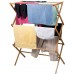 Racdde clothes drying rack - Bamboo Wooden clothes rack - heavy duty cloth drying stand 