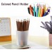Racdde Desk Organizer - 6Pcs Pen Holder Cup Storage,Pen Organizer Stationery Caddy for Office, School, Home Supplies Translucent White 