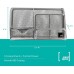 Racdde Office Desk Organizer with 6 Compartments + Drawer + Pen & Pencil Holder | The Mesh Collection, Silver 