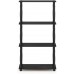 Racdde Turn-N 4-Tier Multipurpose Shelf Display Rack with Classic Tubes, Americano/Black 
