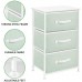 Racdde Vertical Dresser Storage Tower - Sturdy Steel Frame, Wood Top, Easy Pull Fabric Bins - Organizer Unit for Bedroom, Hallway, Entryway, Closets - Textured Print - 3 Drawers - Mint/White 