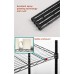 Racdde 5-Wire Shelving Metal Storage Rack Adjustable Shelves for Laundry Bathroom Kitchen Pantry Closet, Black 