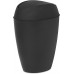 Racdde Twirla Trash Can with Swing-top Lid, 2.4 Gallon, Black 