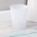 Racdde Slim Round Plastic Small Trash Can Wastebasket, Garbage Container Bin for Bathrooms, Powder Rooms, Kitchens, Home Offices, Kids Rooms - Clear Frosted 