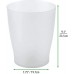 Racdde Slim Round Plastic Small Trash Can Wastebasket, Garbage Container Bin for Bathrooms, Powder Rooms, Kitchens, Home Offices, Kids Rooms - Clear Frosted 