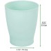 Racdde Slim Round Plastic Small Trash Can Wastebasket, Garbage Container Bin for Bathrooms, Powder Rooms, Kitchens, Home Offices, Kids Rooms - Mint Green 
