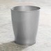 Racdde Slim Round Plastic Small Trash Can Wastebasket, Garbage Container Bin for Bathrooms, Powder Rooms, Kitchens, Home Offices, Kids Rooms - Silver 
