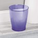 Racdde Slim Round Plastic Small Trash Can Wastebasket, Garbage Container Bin for Bathrooms, Powder Rooms, Kitchens, Home Offices, Kids Rooms - Violet Purple 