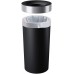 Racdde Vento Open Top 16.5-Gallon Kitchen Trash Large, Garbage Can for Indoor, Outdoor or Commercial Use, Black/Nickel 