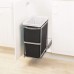 Racdde 30 Liter / 8 Gallon Under Counter Kitchen Pull-Out Trash Can, Heavy-Duty Steel Frame, 9.8" W x 17.7" D x 19.1" H 
