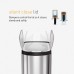 Racdde CW2042 Butterfly Lid Bathroom Step Trash Can, White Stainless Steel, 10 Liter (Pack of 1) 