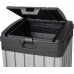 Racdde Rockford Resin 38 Gallon Trash Can with Lid and Drip Tray for Easy Cleaning - Perfect for Patios, Kitchens, and Outdoor Entertaining, Grey 