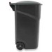 Racdde 2 pc 45 Gallon Wheeled Trash can Garbage Container Outdoor Plastic Waste bin Basket Black - Trash can with lid - Kitchen Trash can - Outdoor Trash can for Patio Camping Trash can.