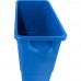 Racdde GJO57258 Recycling Rectangular Container, 28 gallon Capacity, 22-1/2" Width x 30" Height x 11" Depth, Blue 