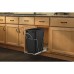 Racdde RV-12KD-18C S Single 35-Quart Sliding Pull Out Kitchen Cabinet Waste Bin Container, Black