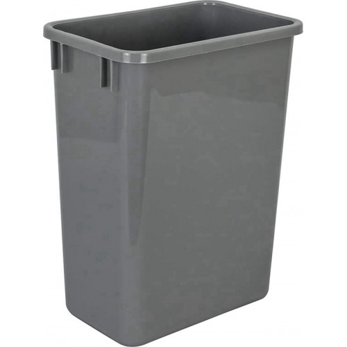Racdde Plastic Waste Container, 9-7/16" Width x 14-1/2" Depth x 18" Height, Grey 