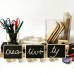 racdde 20 Pack Wood Mini Chalkboards Signs with Support Easels, Place Cards, Small Rectangle Chalkboards Blackboard for Weddings, Birthday Parties, Message Board Signs and Event Decorations