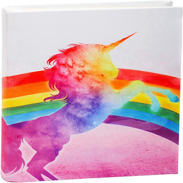 Racdde Stretchable Book Cover Unicorn Print. Fits Hardcover Textbooks 9 x 11 and Larger. Reusable, Adhesive-Free, Fabric Protectors are A Needed School Supply for Students 