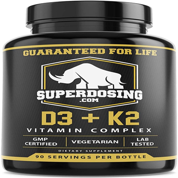 Max Strength D3 + K2: 10,000 iu D and 1500 mcg K-2 by Racdde 90 Caps. High Potency for Heart and Bone Health. Boost Your Energy and Immune System with Our Best Vitamin D and Vit K Supplement 