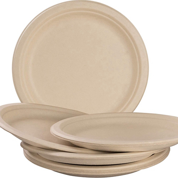 Racdde Pro-Grade, Biodegradable 10 Inch Plates. Bulk 100 Pack Great for Lunch, Dinner Parties and Potlucks. Disposable, Compostable Wheatstraw Paper Alternative. Sturdy, Soakproof and Microwave Safe 