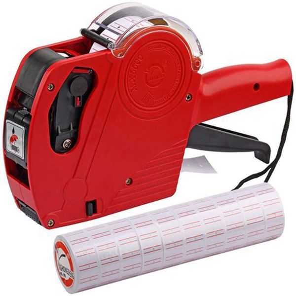Racdde MX5500 EOS Red 8 Digits Pricing Gun Kit with 7,000 Labels & Spare Ink 