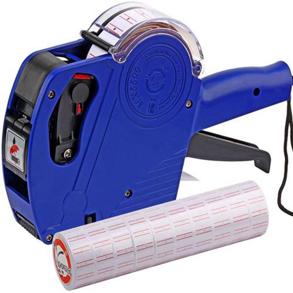 Racdde MX5500 EOS Blue 8 Digits Pricing Gun Kit with 7,000 Labels & Spare Ink 